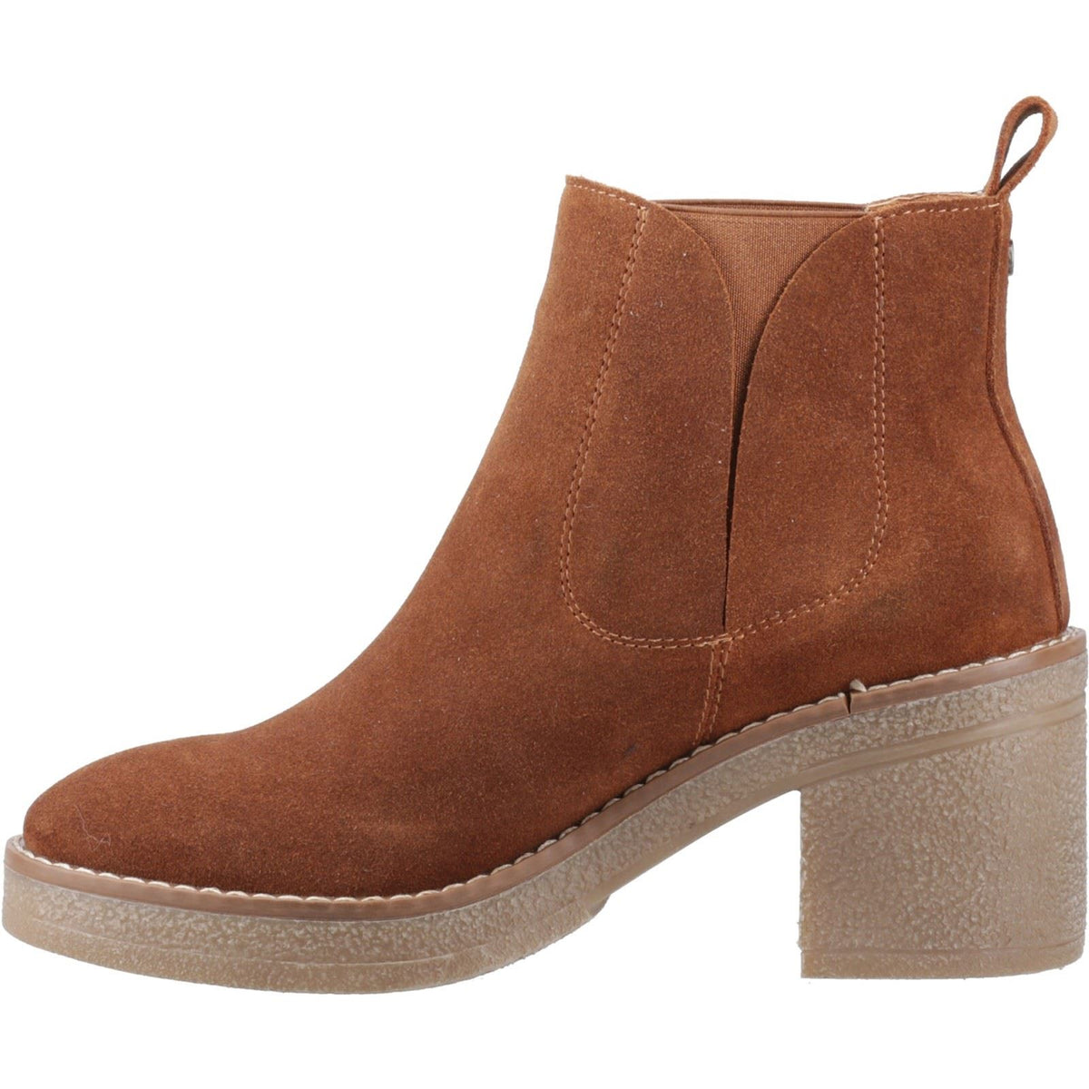 Hush Puppies Felicia Suede Women's Tan Heeled Chelsea Boots