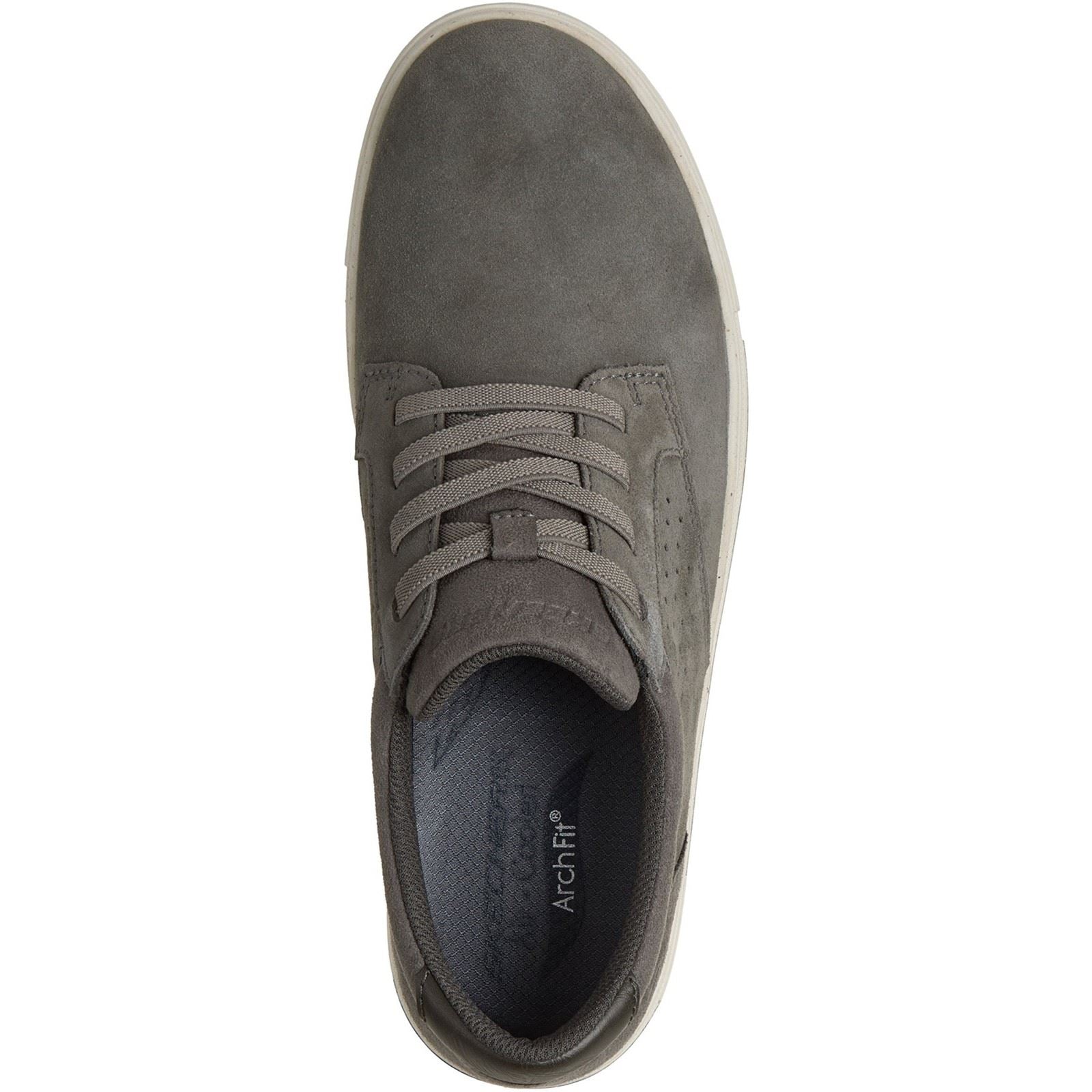 Skechers Arch Fit Solano 2.0 Rey Leather Men's Grey Lace-Up Shoes