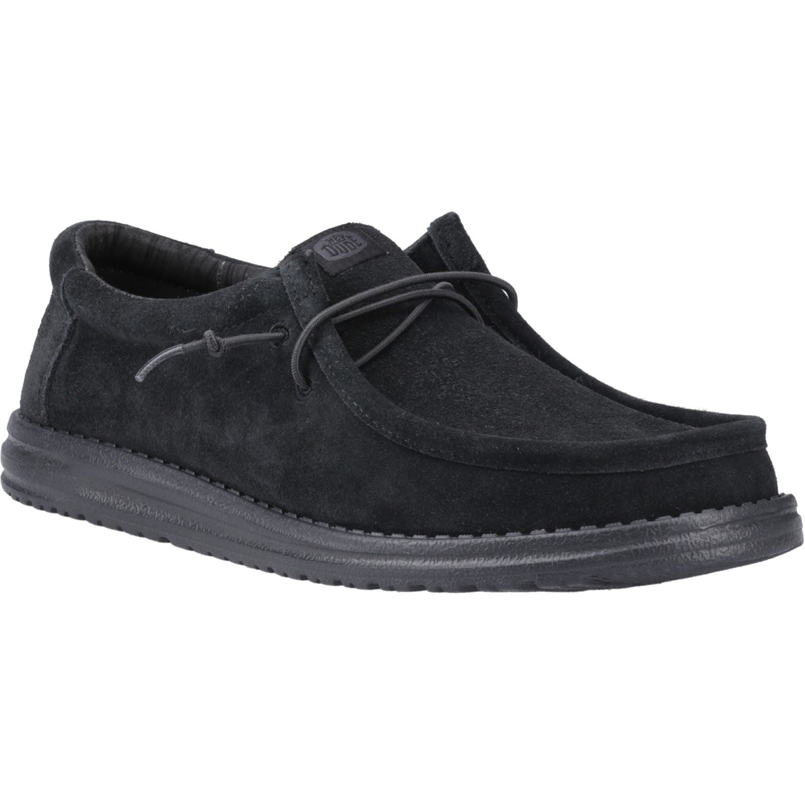 HEYDUDE Wally Suede Suede Men's Black Shoes