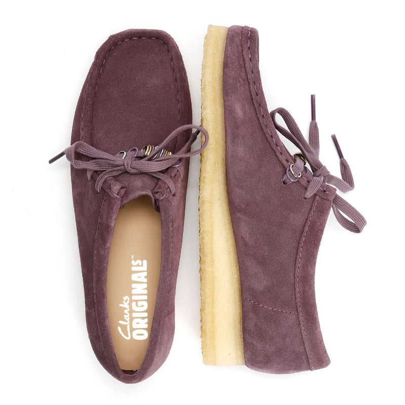 Clarks Originals Wallabee Suede Women's Plum Shoes
