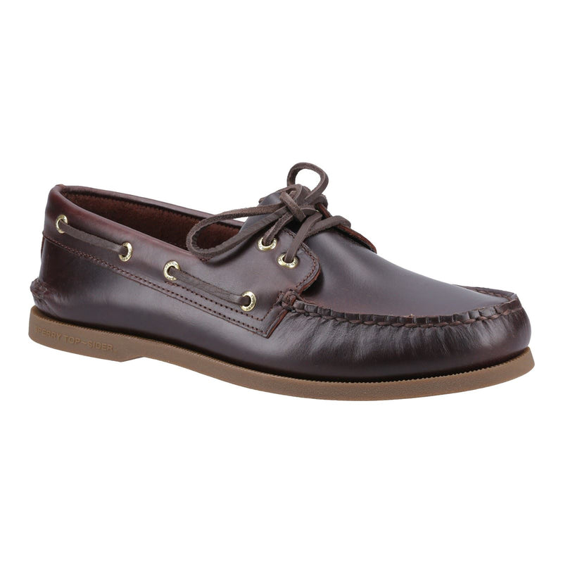 Sperry Authentic 2 Eye Leather Men's Amaretto Boat Shoes