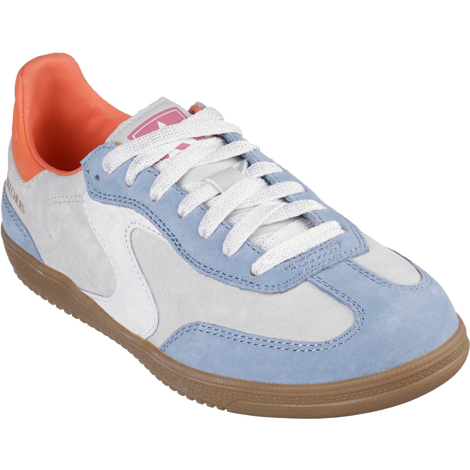 Skechers Hotshot For The Win Leather Women's Light Blue/Multi Trainers