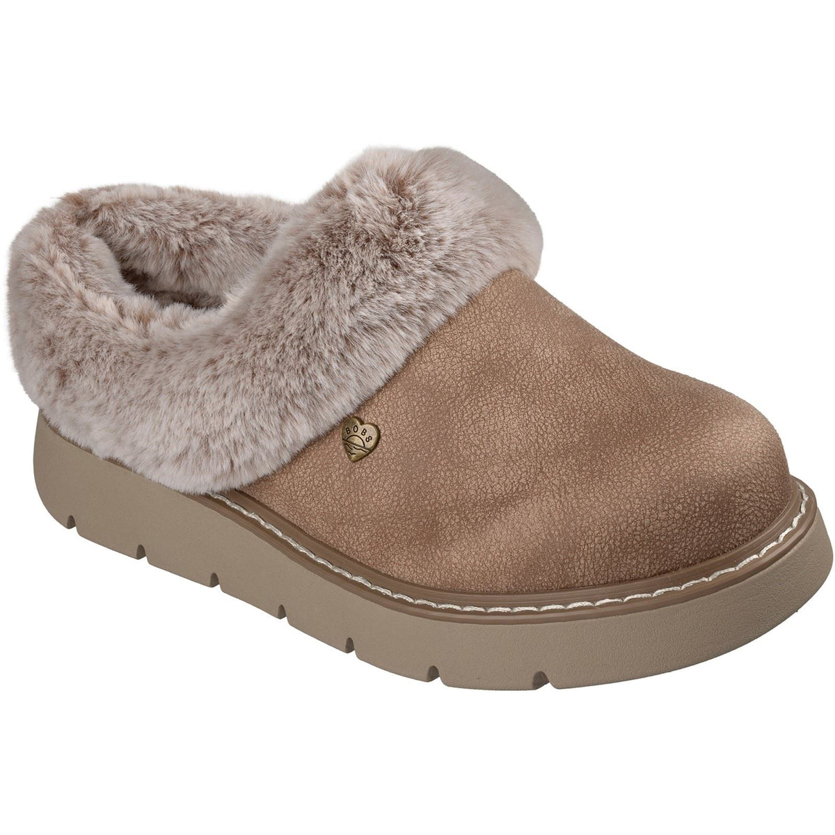Skechers Keepsakes Lite Cozy Blend Textile Women's Taupe Slippers