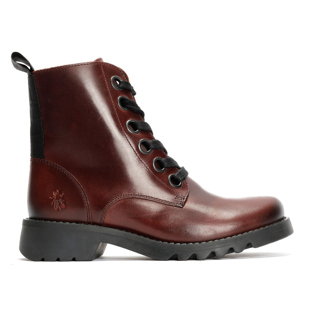 Fly London Ragi Leather Women's Wine Boots