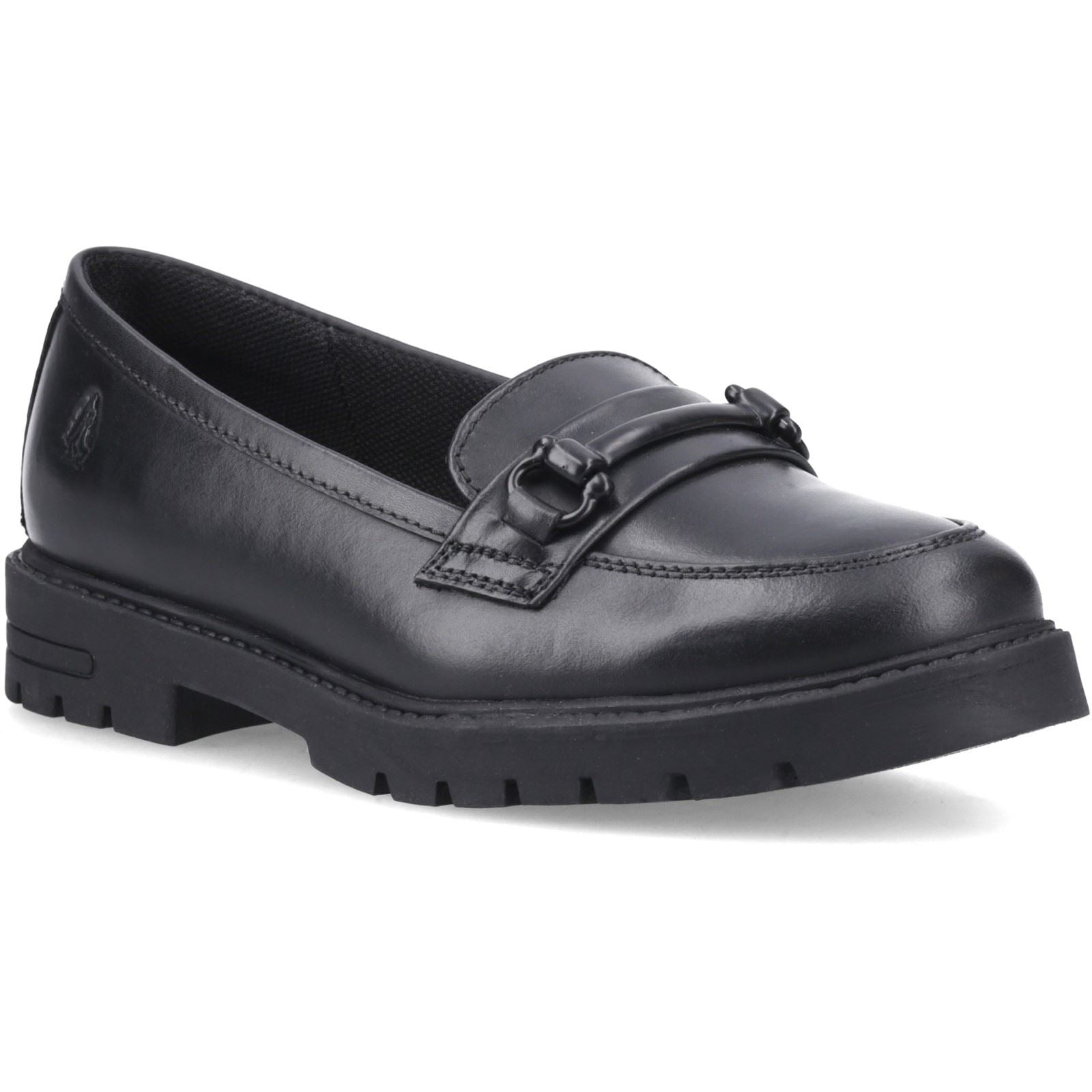 Hush Puppies Hazel Snaffle Leather Black Loafers