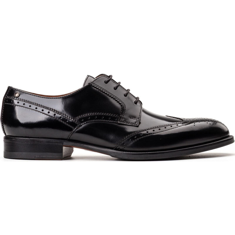Base London Bell Leather Men's Black Brogues Shoes