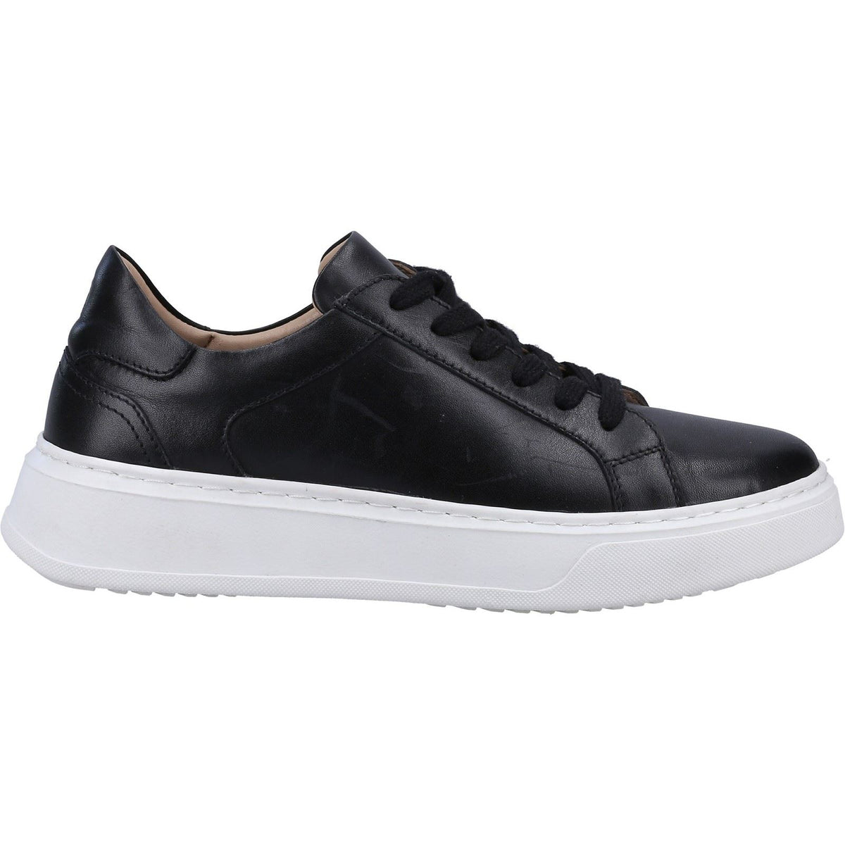 Hush Puppies Camille Leather Women's Black Trainers