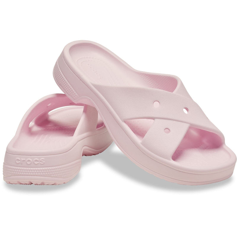 Crocs Classic Cross Strap Synthetic Women's Pink Milk Sandals