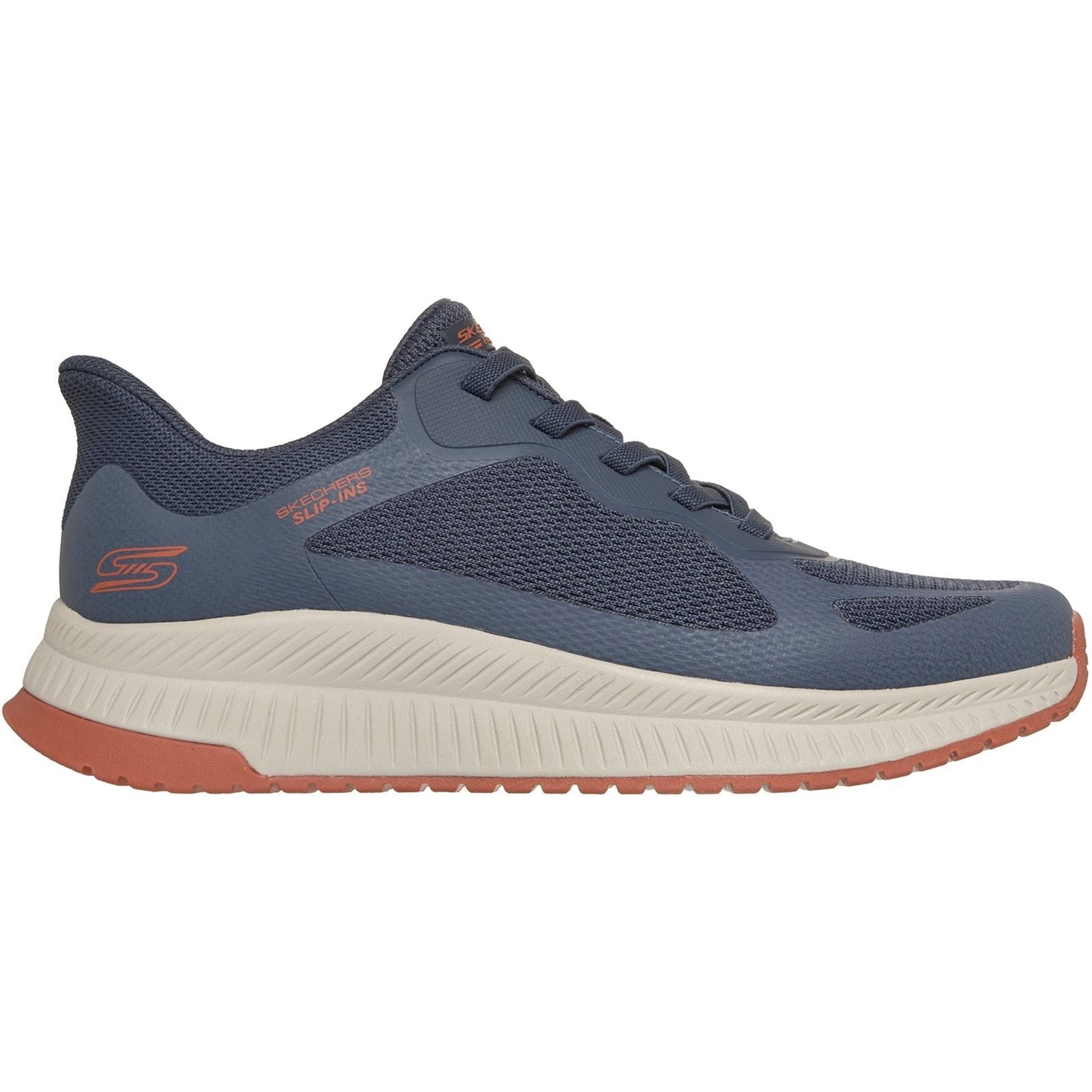 Skechers BOBS Sport Squad Chaos 4 Men's Navy/Orange Trainers