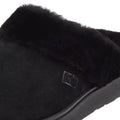 FitFlop Shearling Collar Women's Black Slippers