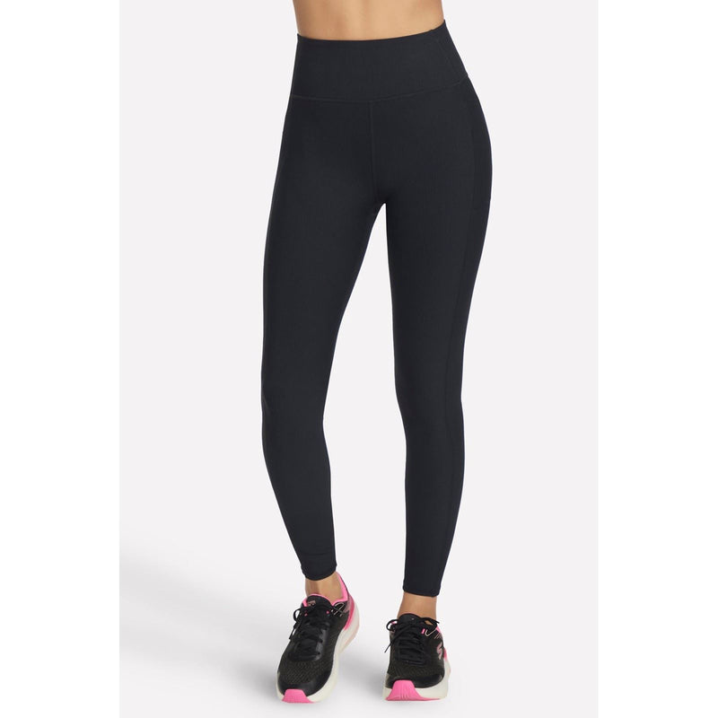 Skechers Performance GOFLEX Rib Nylon Women's Black Sports Leggings