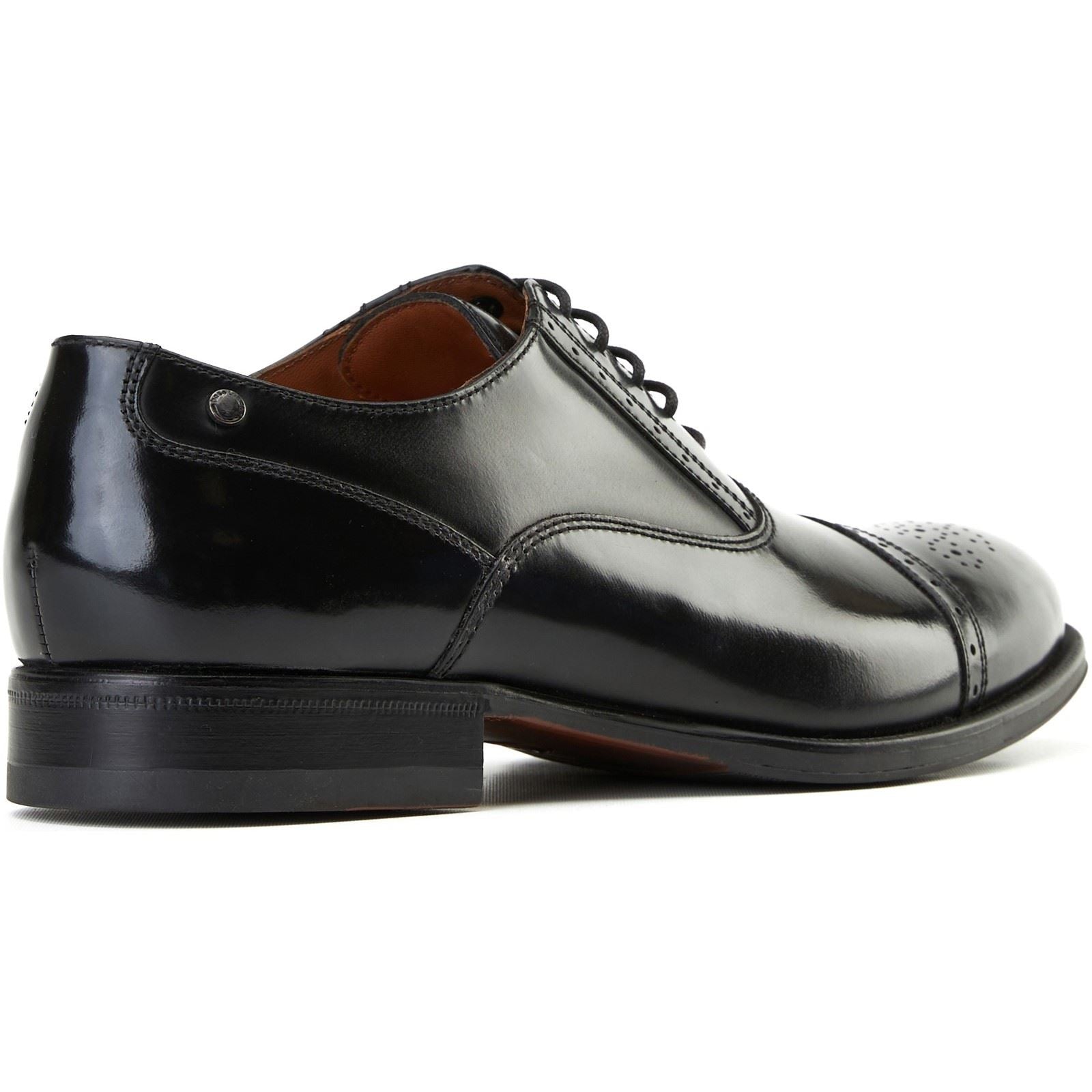 Base London Franklin Leather Men's Black Oxford Shoes