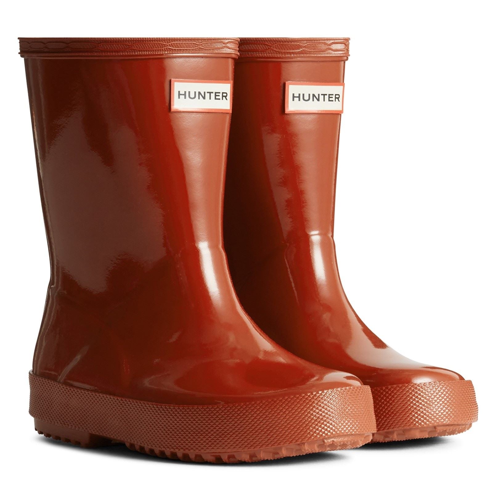 Hunter Kids First (Gloss) Rubber Military Red Wellington Boots