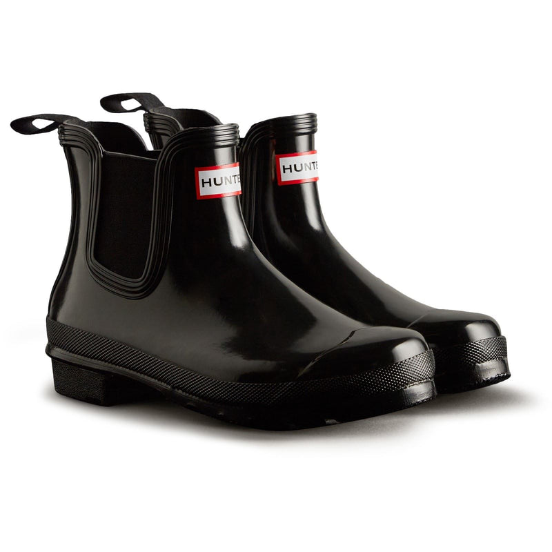 Hunter Original Chelsea Gloss Rubber Women's Black Wellington Boots