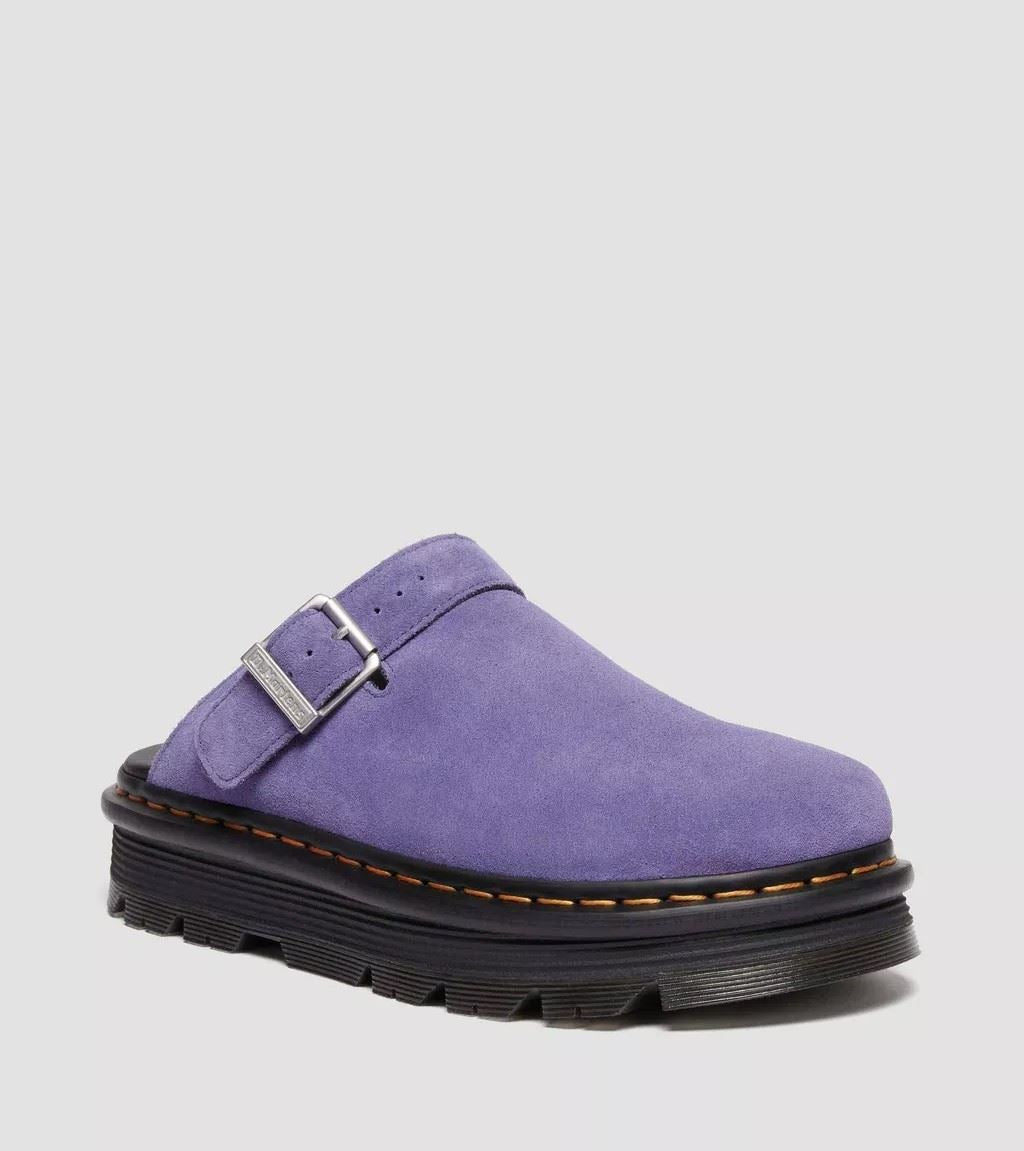 Dr. Martens Zebzag EH Suede Twilight Purple Mules