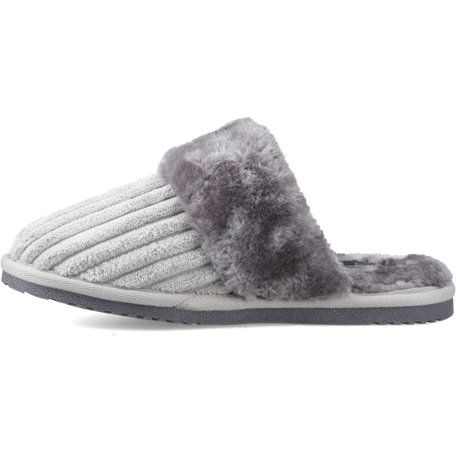 Hush Puppies Arianna Cord Polyester Women's Grey Slippers
