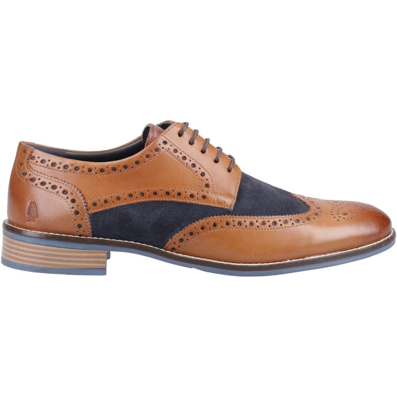 Hush Puppies Dustin Leather/Suede Men's Tan/Navy Brogues Shoes