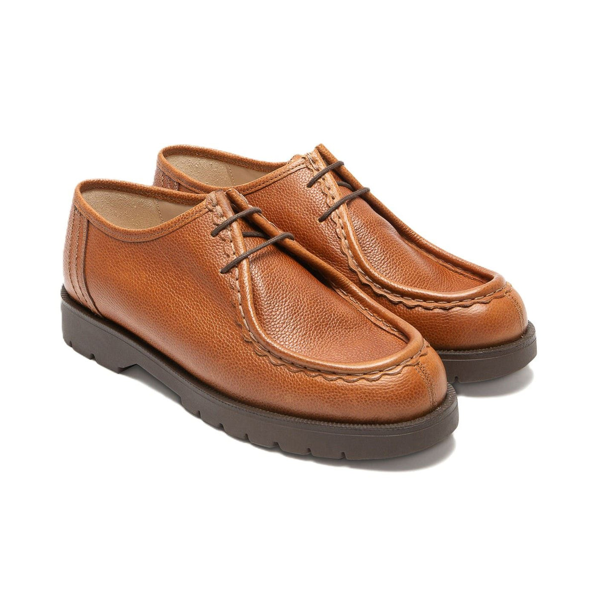 Kleman Padror G VGT Leather Men's Cognac Lace-Up Shoes
