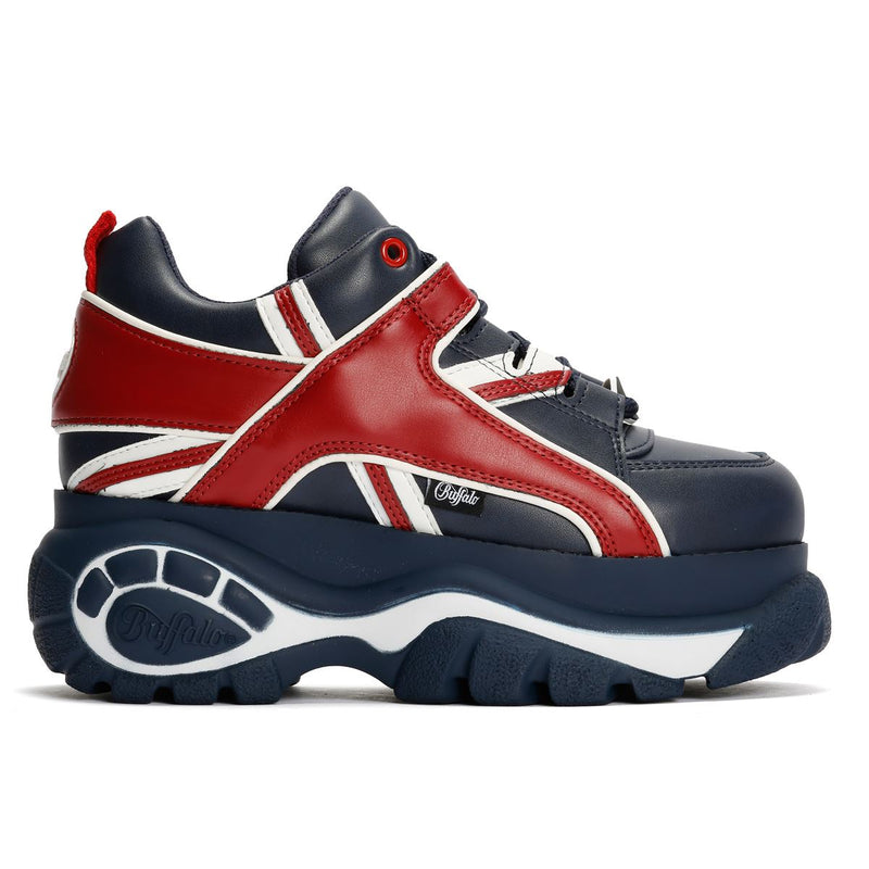 Buffalo 1339-14 Leather Women's Blue/Red Trainers