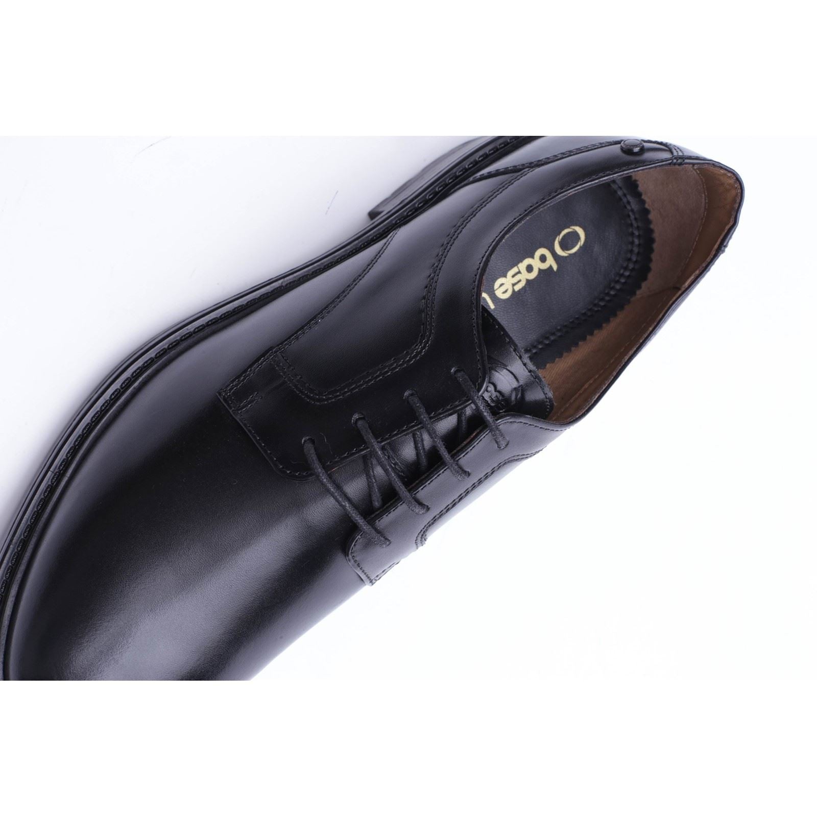Base London Carter Leather Men's Black Derby Shoes