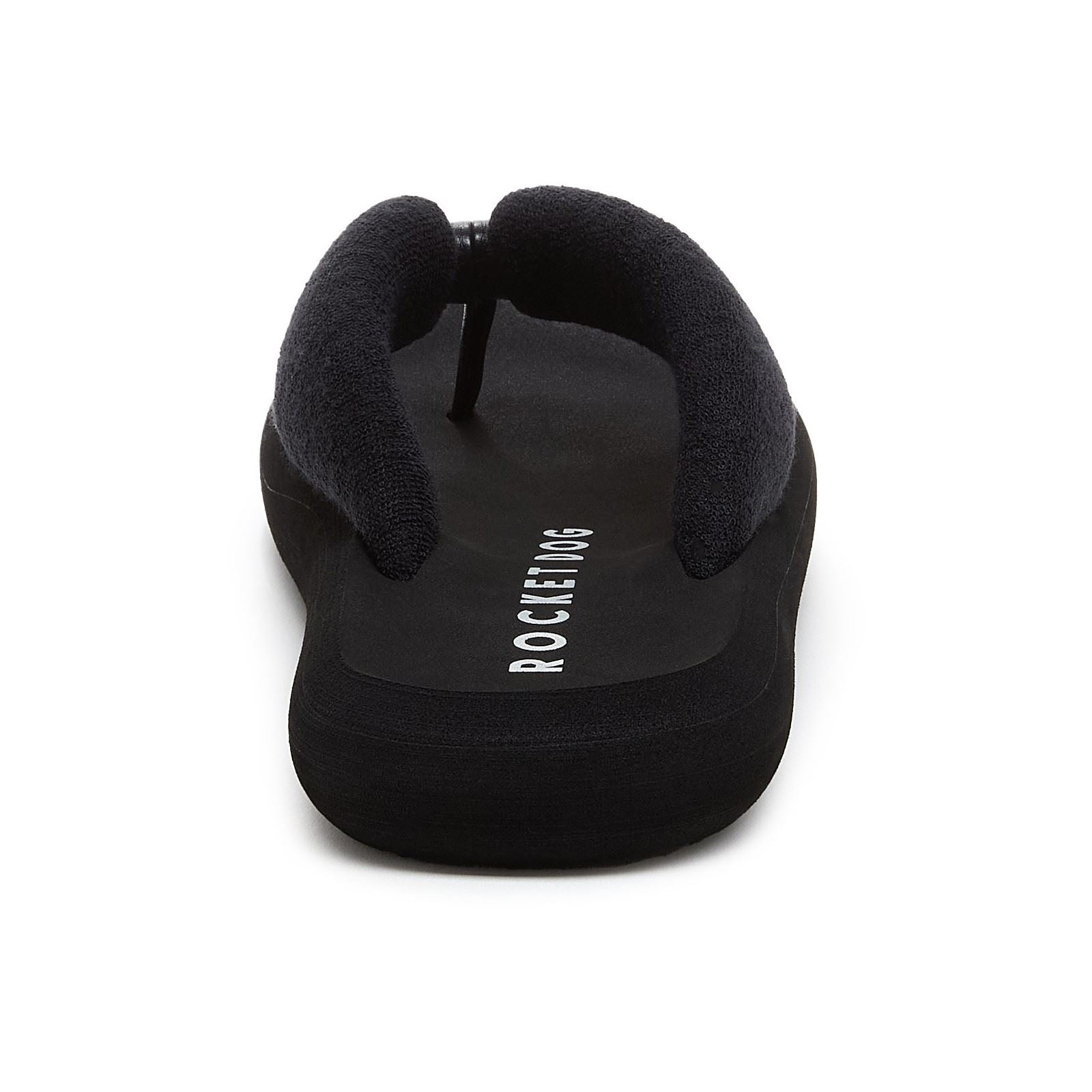 Rocket Dog Sunset Puff Atlanta Textile Women's Black Flip Flops