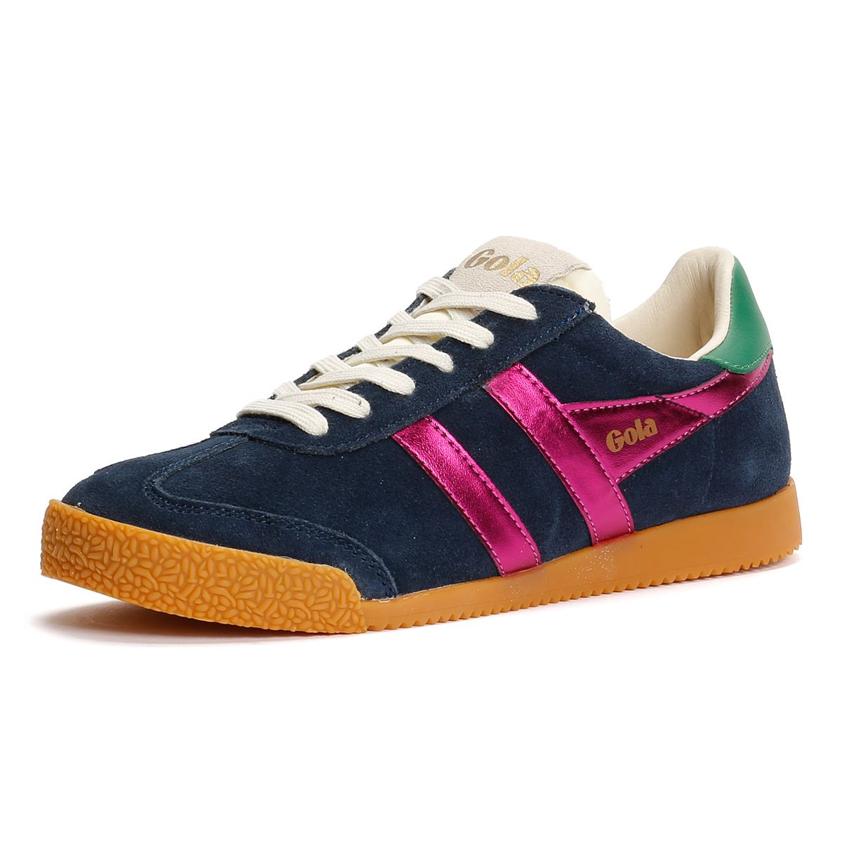 Gola Elan Glitz Suede Women's Navy/Fuchsia/Emerald Trainers