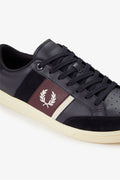 Fred Perry B725 Leather Suede Men's Navy/Ecru/Oxblood Trainers