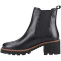 Hush Puppies Gaia Leather Women's Black Leather Heeled Chelsea Boots