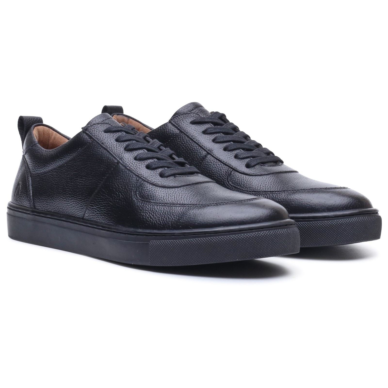 Hush Puppies Ciro Leather Men's BLACK Trainers