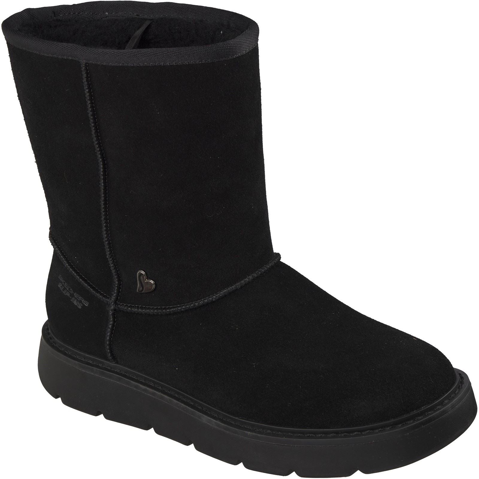 Skechers Keepsakes Cozy Mid Leather Women's Black Winter Mid Calf Boots