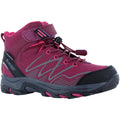 Hi-Tec Blackout Mid Synthetic Soft Shell Junior Dark Rose/Fuchsia Hiking Boots