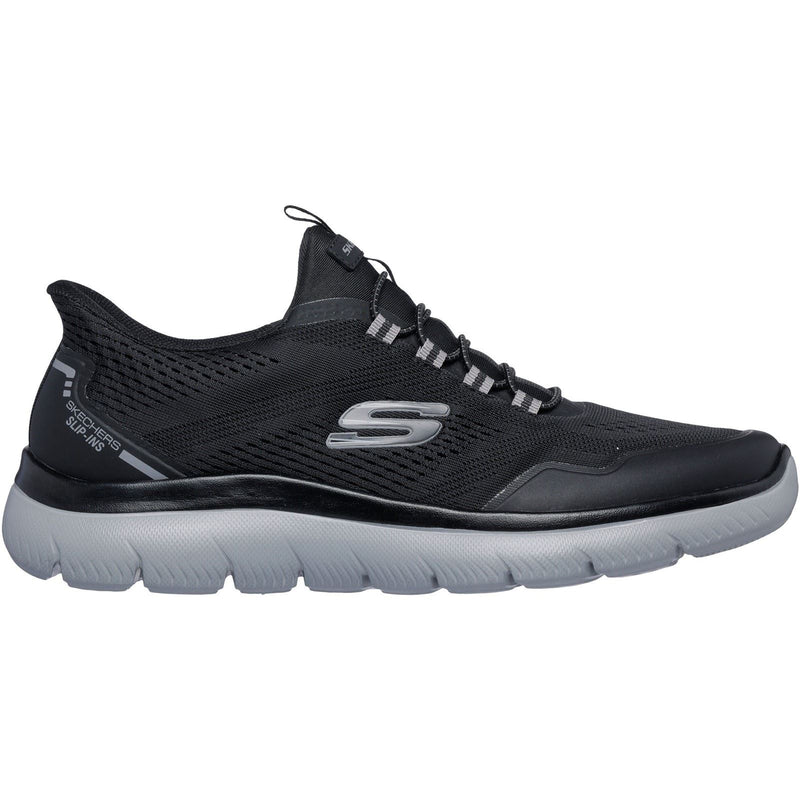 Skechers Summits Top Rate Textile Men's Black/Charcoal Trainers