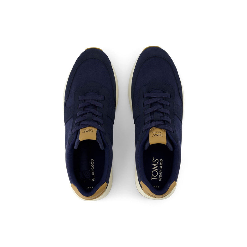 TOMS TRVL LITE Retro Leather Men's Navy Trainers