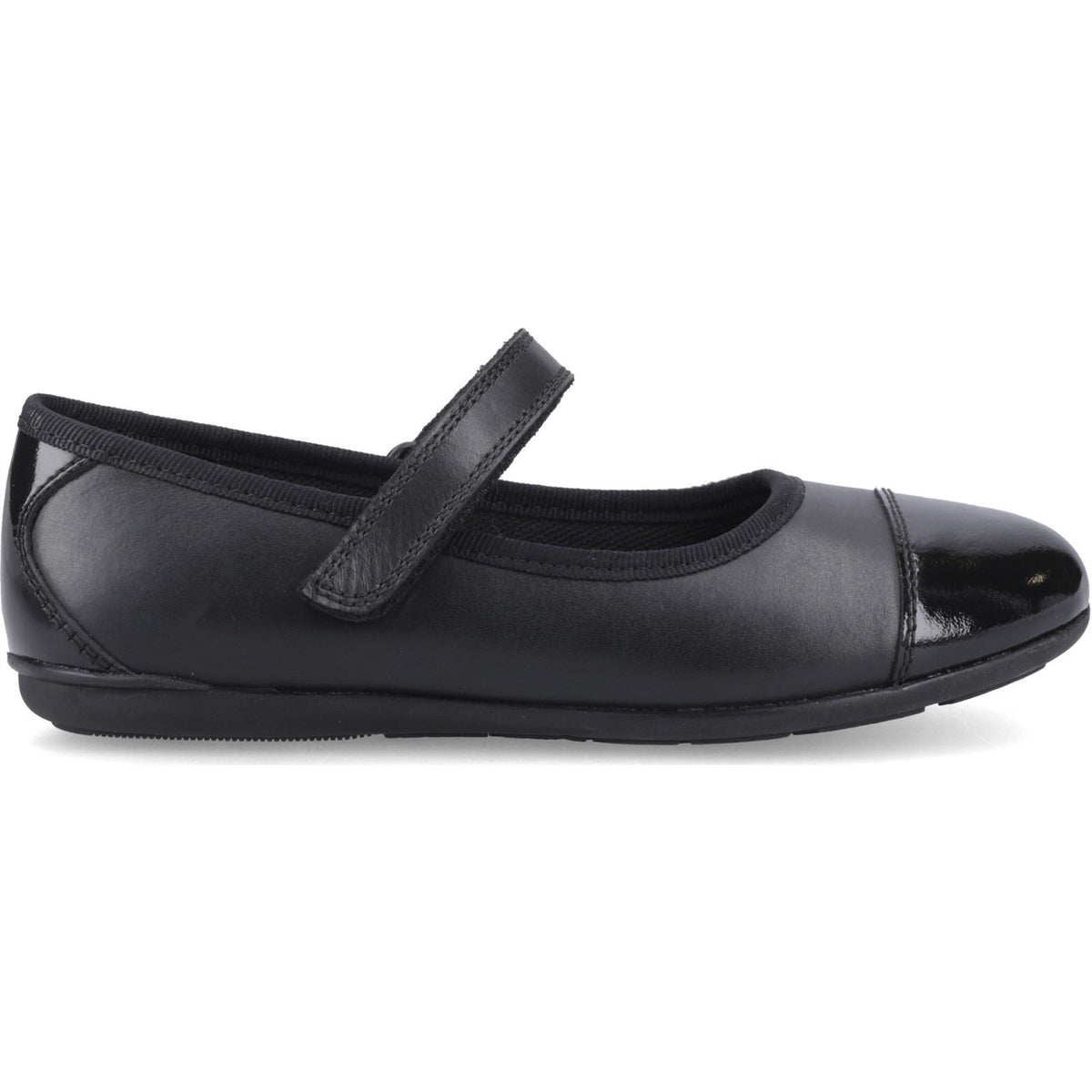 Hush Puppies Lottie Ballerina Jnr Leather Black Shoes