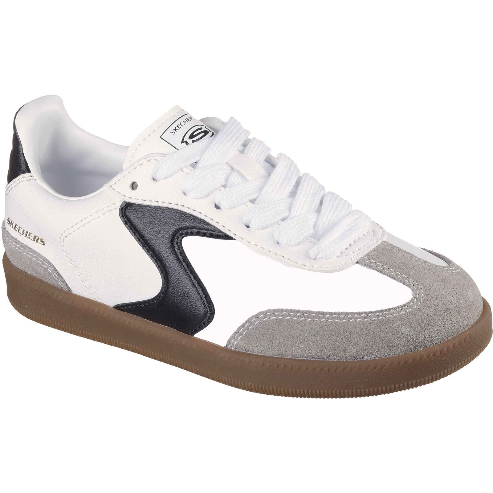 Skechers Hotshot Junior Varsity Boy's White/Black Trainers