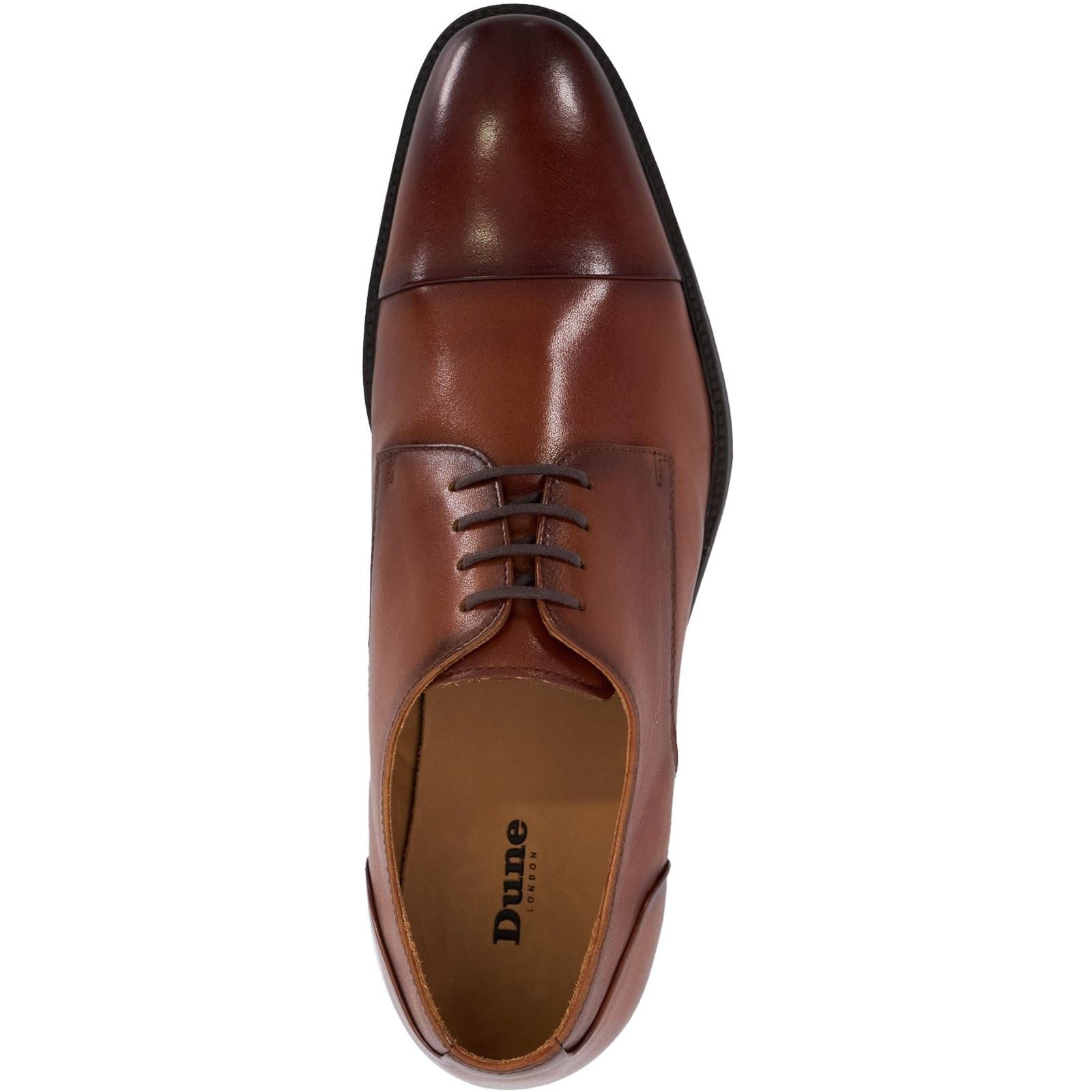Dune Suffix Leather Men's Dark Brown Lace-Up Shoes