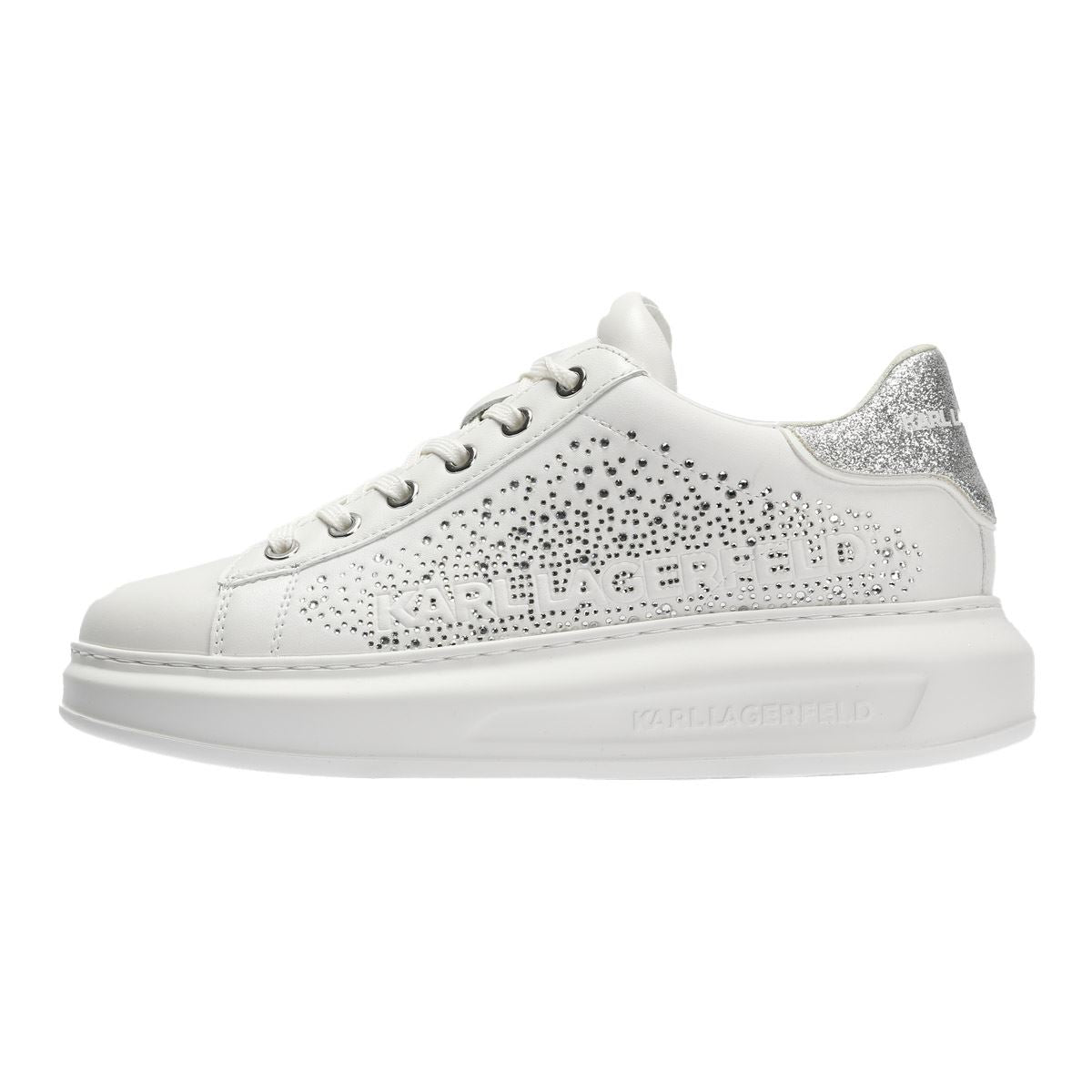 Karl Lagerfeld Kapri Konstellation Leather Women's White/Silver Trainers