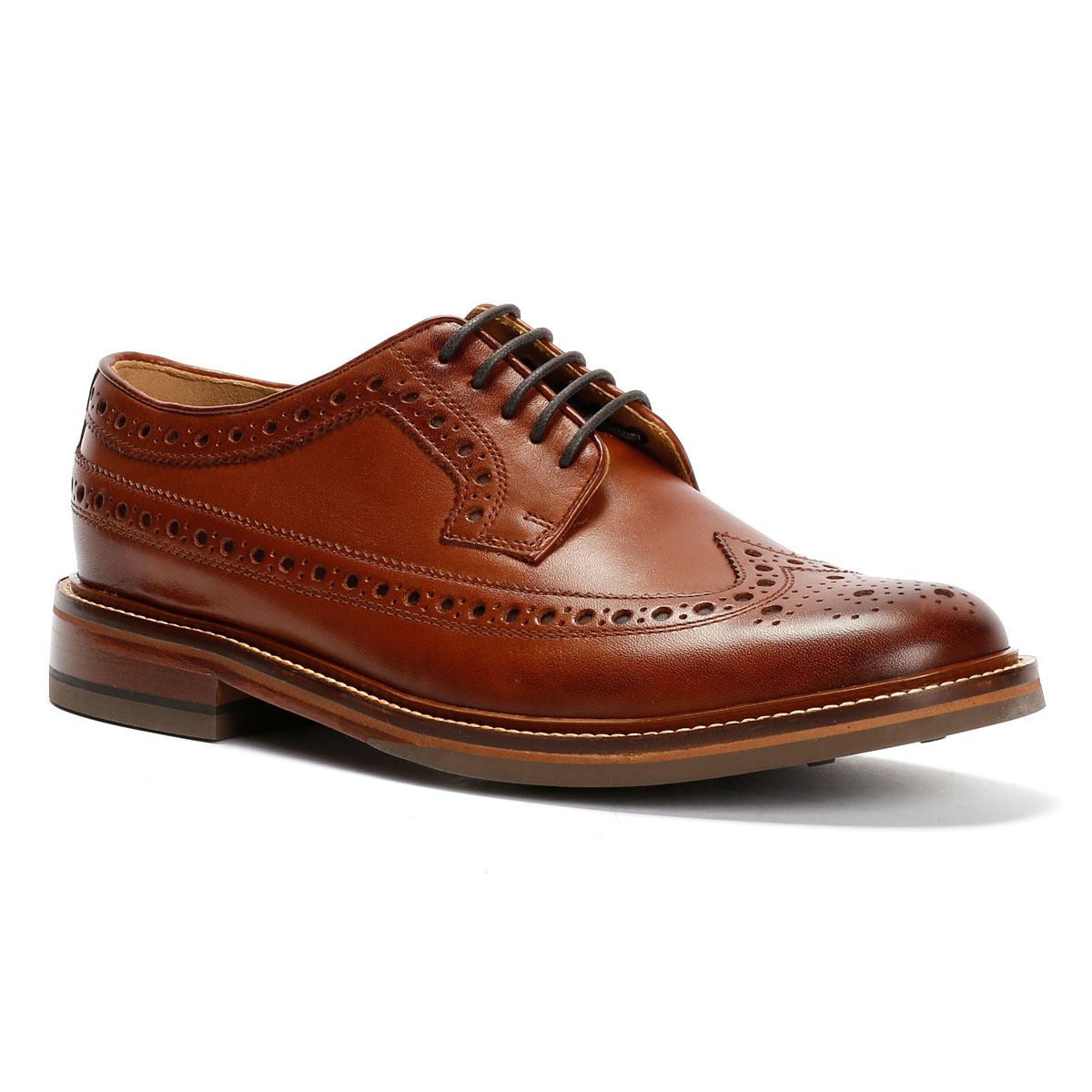 Chapman & Moore Longwing Brogue Country Leather Men's Berry Shoes