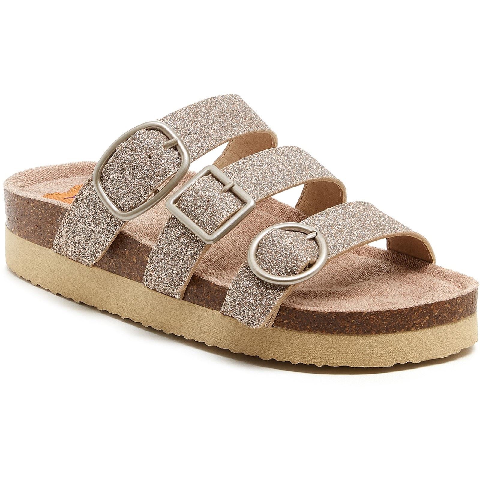 Rocket Dog Astor Glenn Glitter Textile Women's Gold Sandals