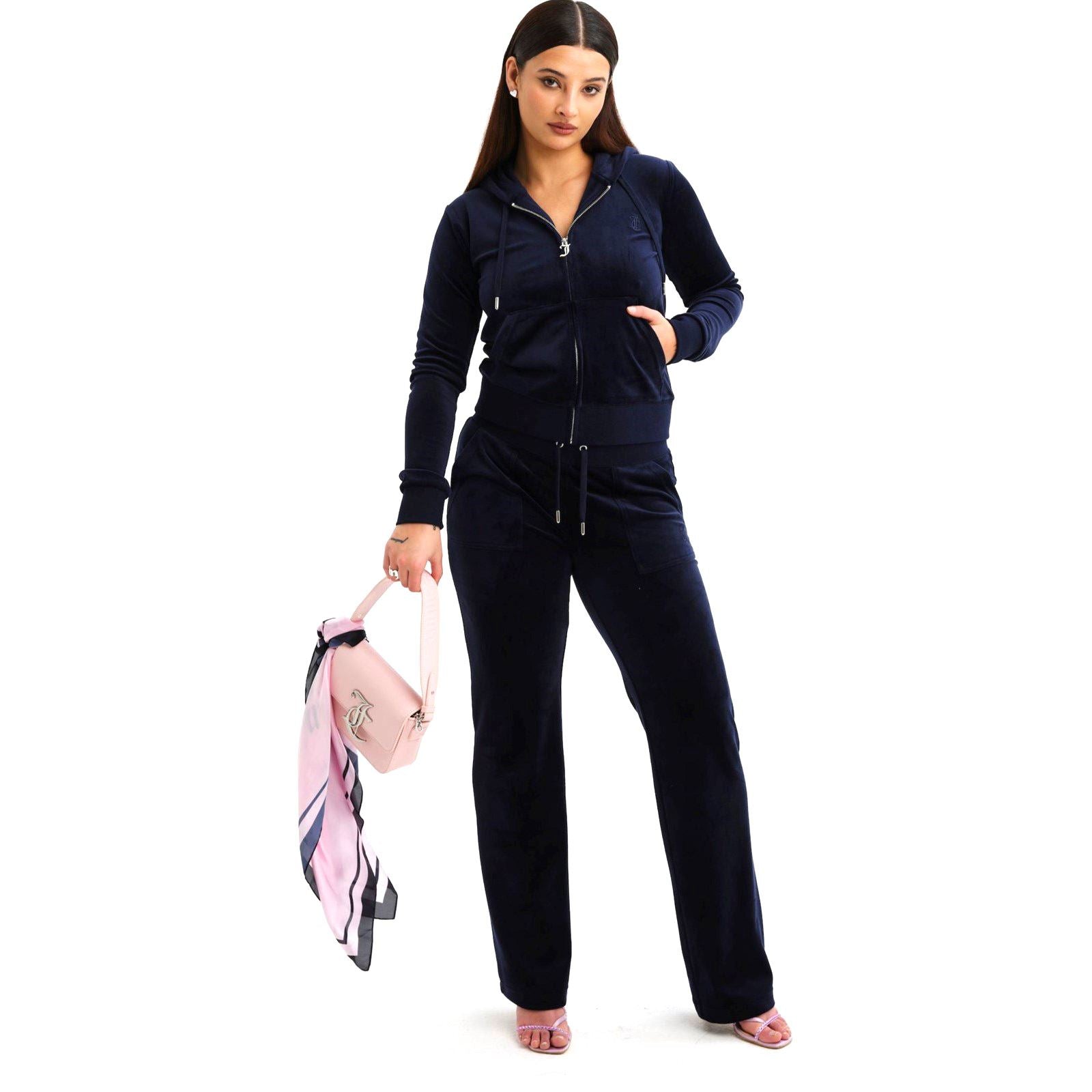 Juicy Couture Del Ray Polyester Women's Blue Joggers