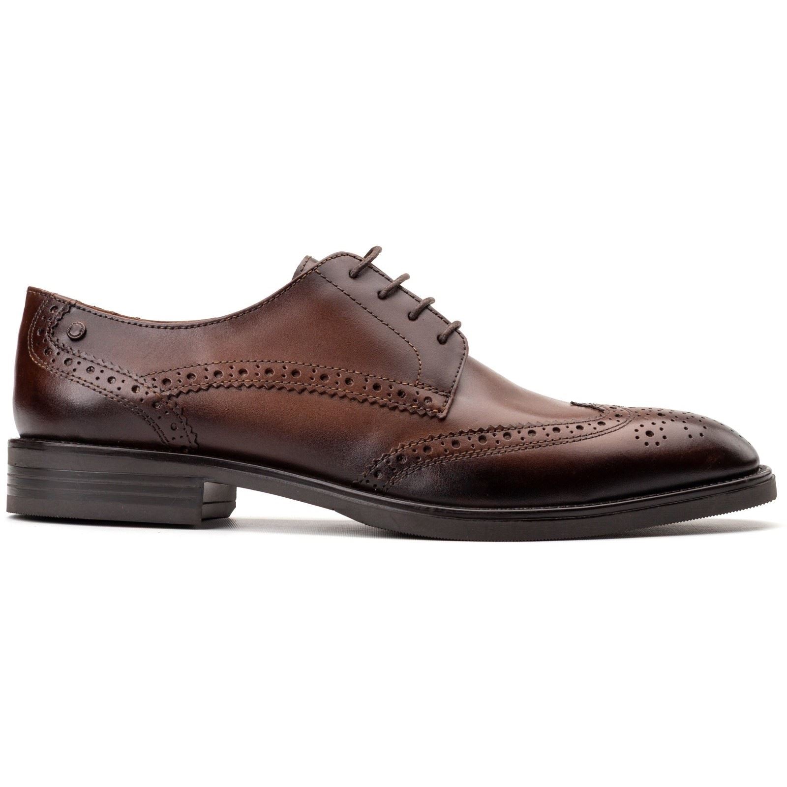 Base London Pocket Leather Men's Brown Brogues Shoes