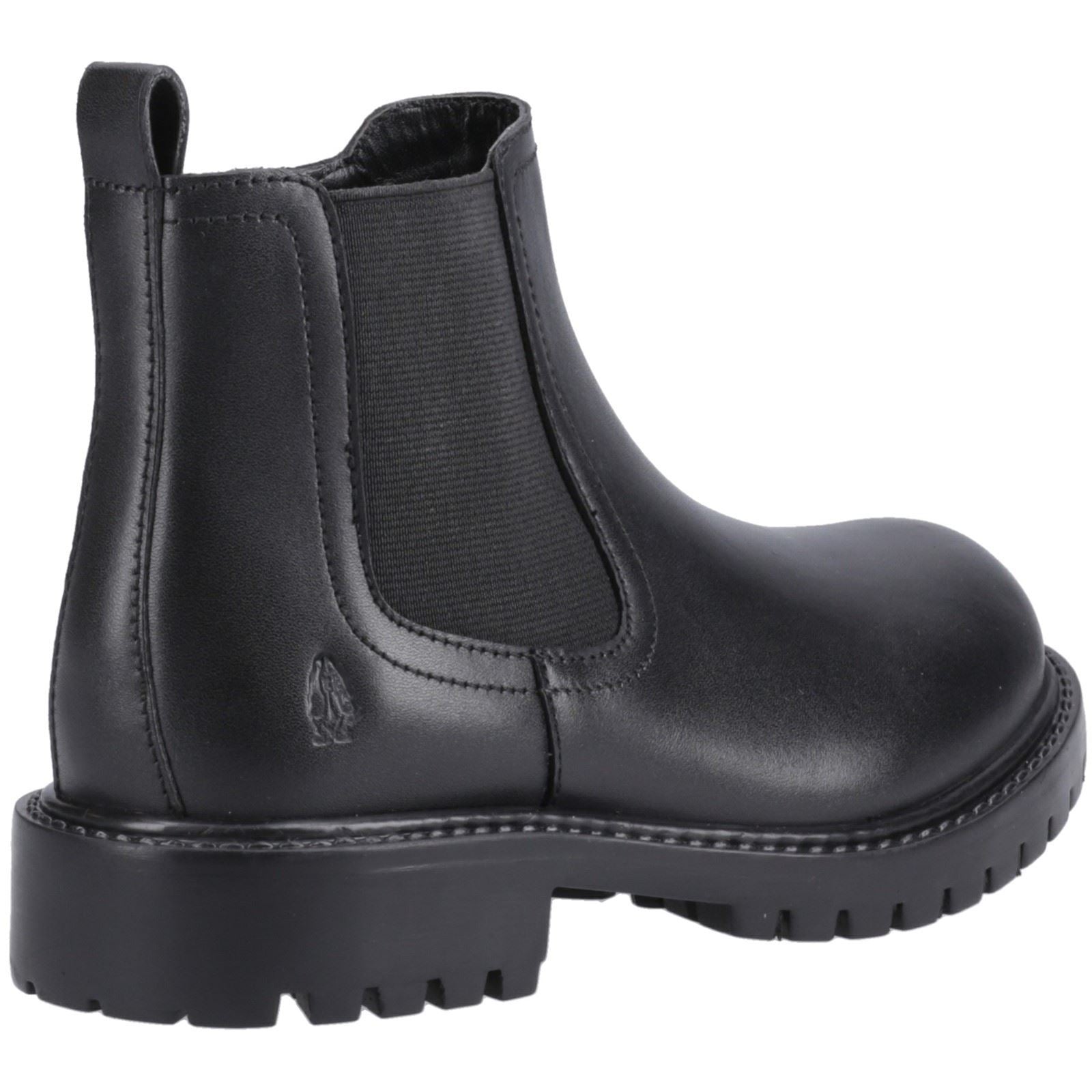 Hush Puppies Ariella Chelsea Leather Youth Girl's Black Boots