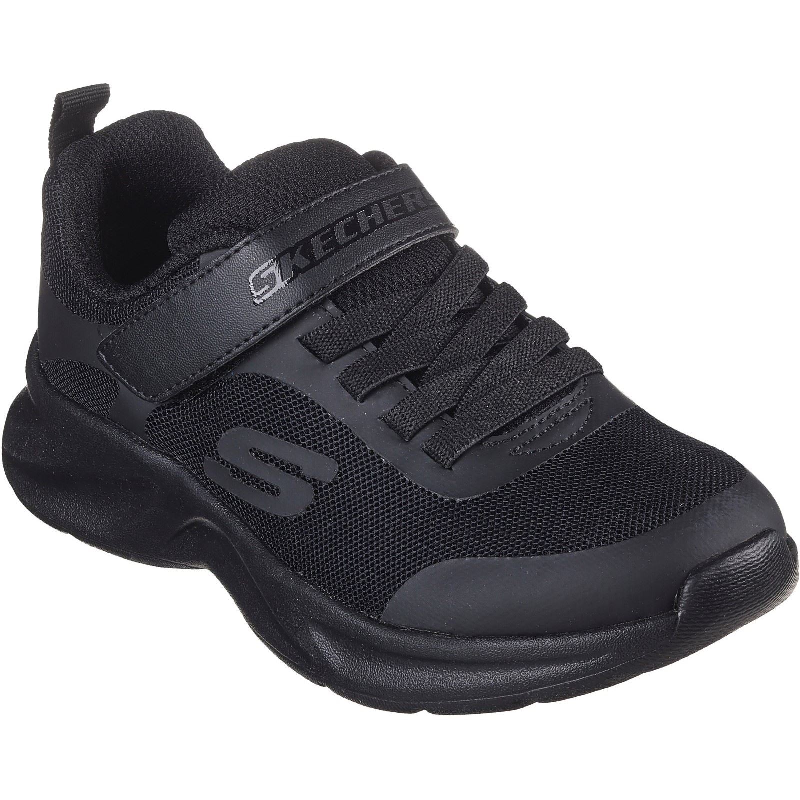 Skechers Dynamatic Textile Junior Black Trainers