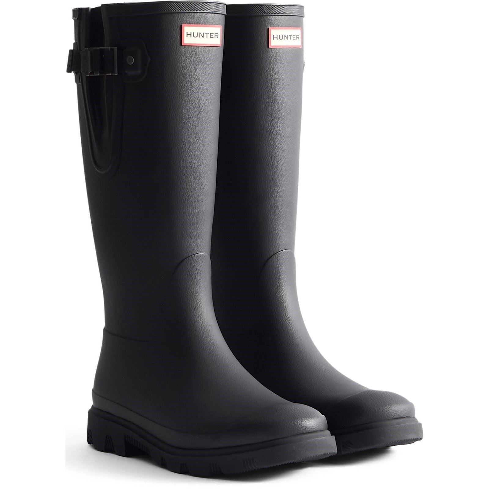 Hunter Downpour Adjustable Boot Rubber Women's Black Wellington Boots