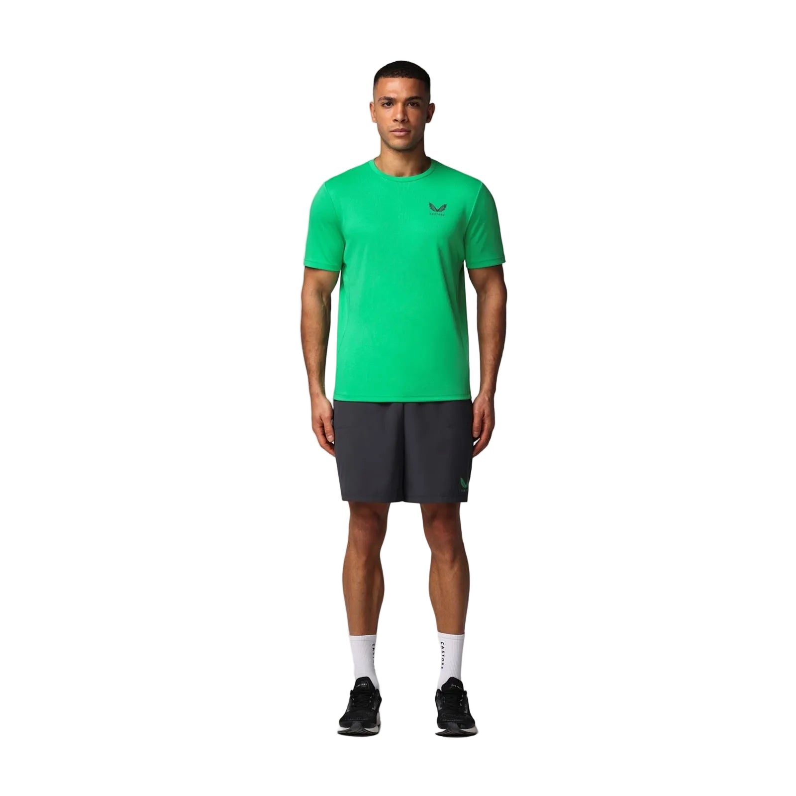Castore Short Sleeve Polyester Men's Green Activewear T-Shirts