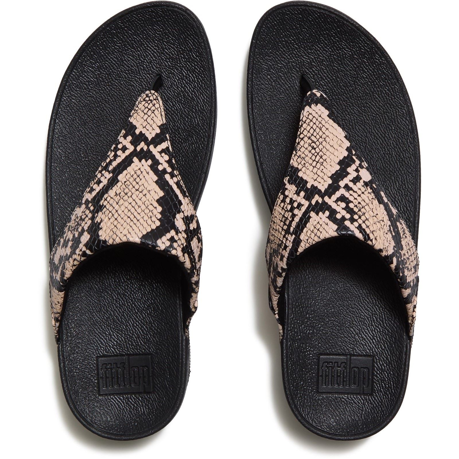 Fitflop Lulu Leather Women's Hazy Taupe/Black Sandals