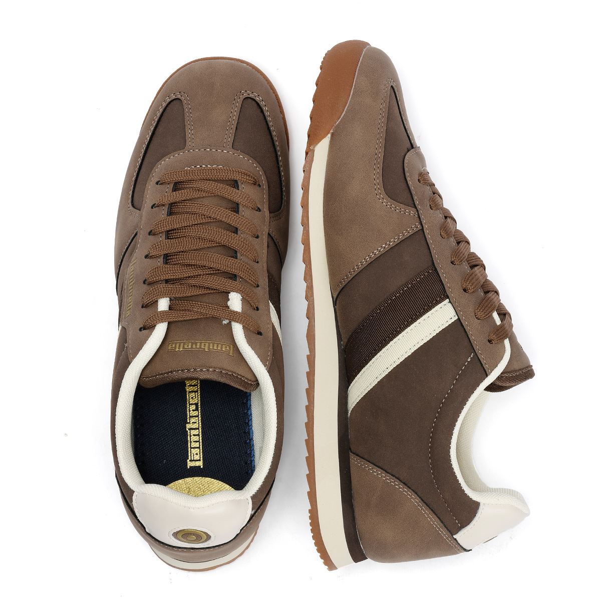 Lambretta Diego Men's Choc/Cream Trainers