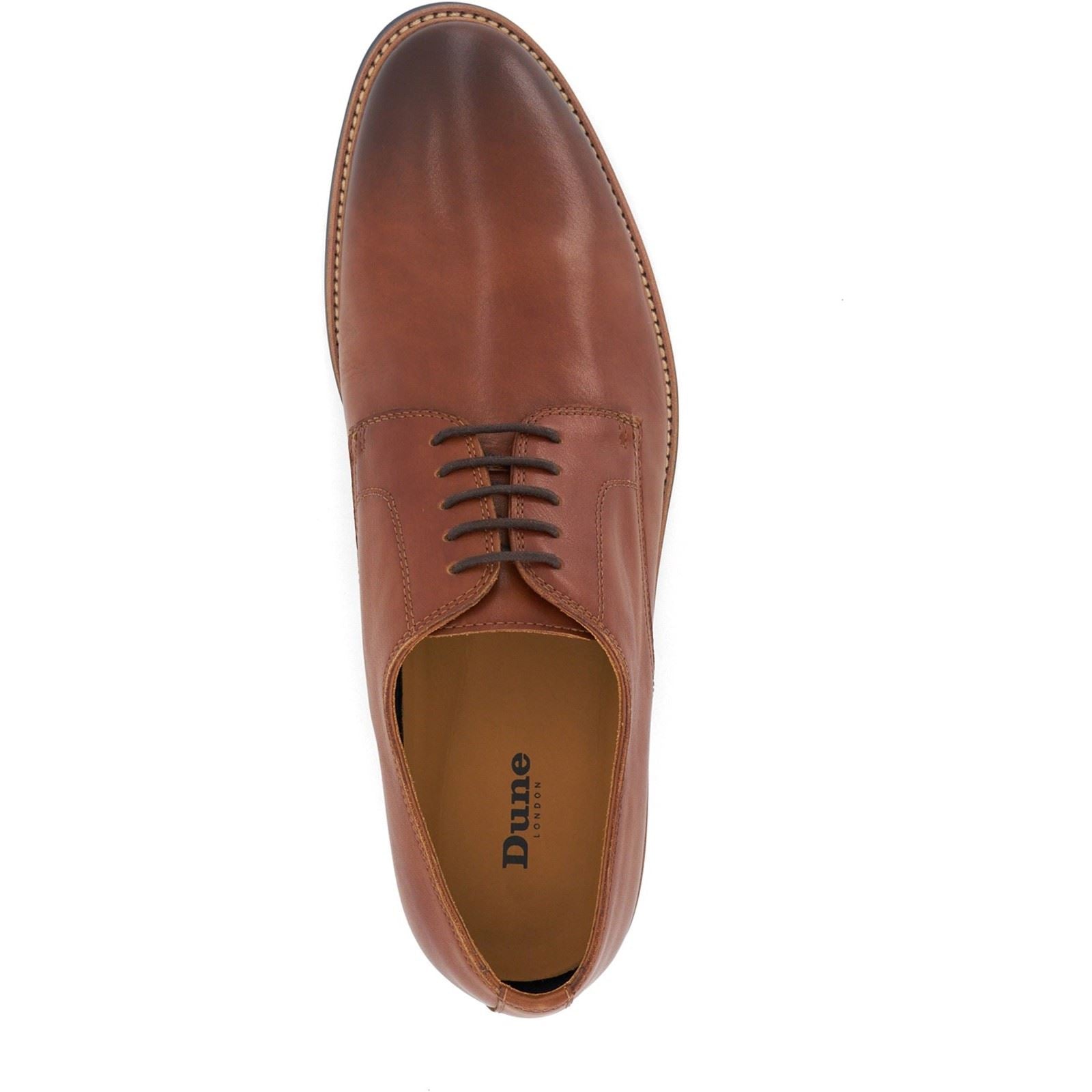 Dune Stanley Leather Men's Tan Lace-Up Shoes