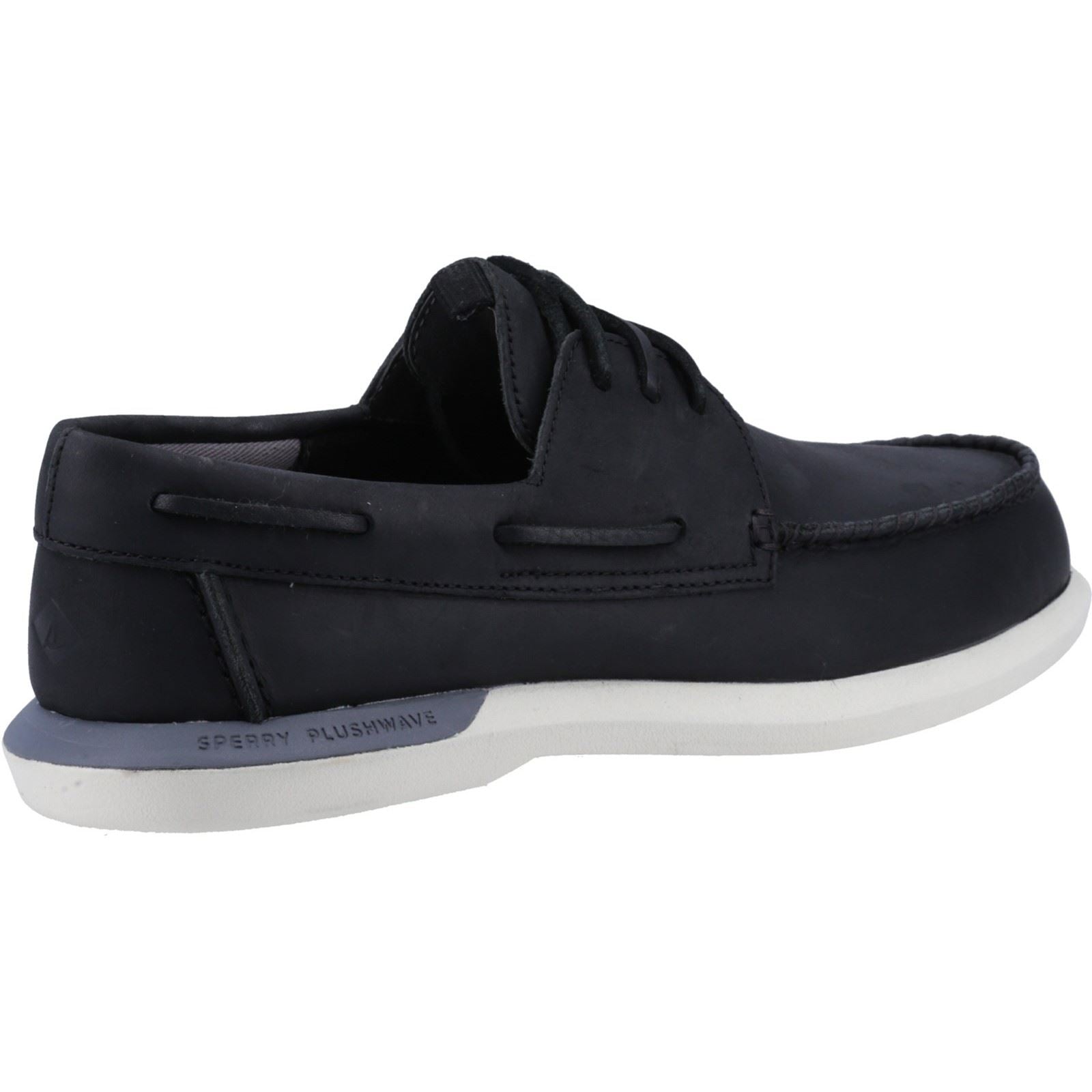 Sperry Plushwave 2.0 Leather Men's Black Boat Shoes