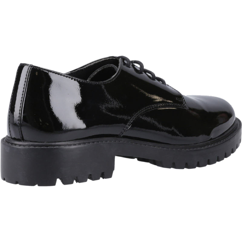 Hush Puppies Aubrey Leather Youth Girl's Black Derby Shoes